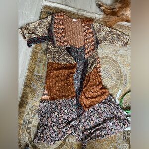 Free people one size printed colorful robe